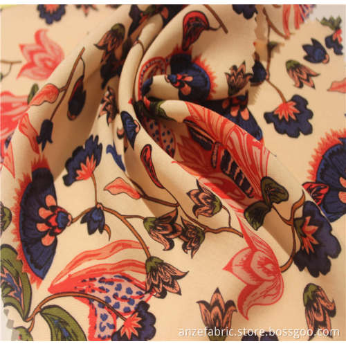 Tissu 100% voile de rayonne imprimé pour tissu de plomb de vêtements